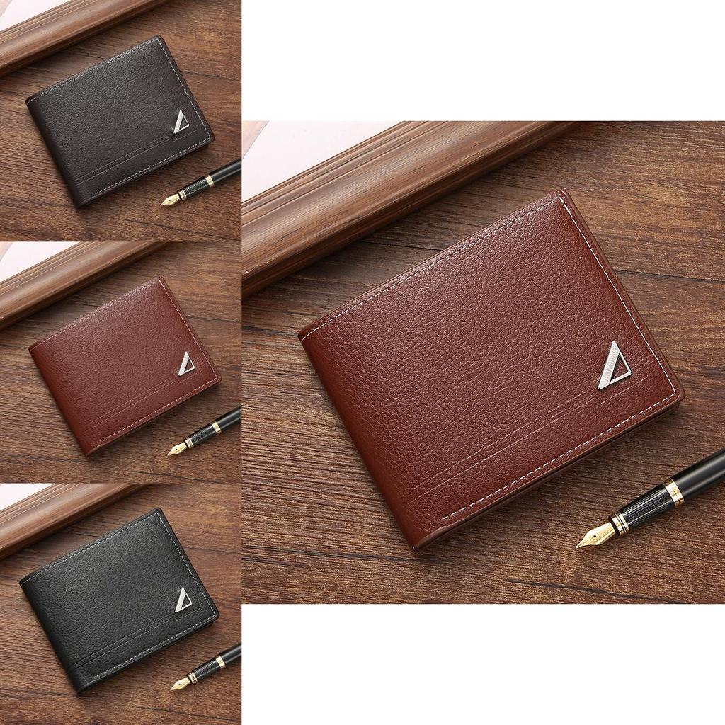 Neue Herren Geldbörse Kurze Geldbörse Herren Jugend Business Casual Horizontal Leder Geldbörse Mode Große Kapazität Weiches Leder Geldbörse Zeichen)