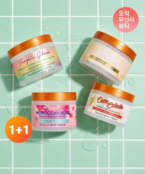 Tree Hut Взбитое масло для тела Moroccan Rose+coco Colada 240 г Набор из 2 шт. Vanilla+Tropic Glow