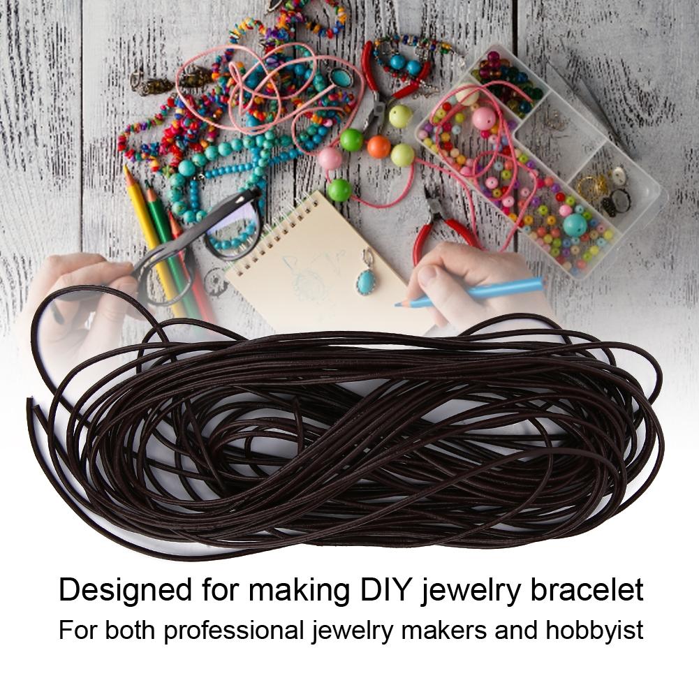 2.0mm Round String Cord Strap for DIY Bracelet Jewelry Making Accessory (Dark Coffee 10 Meters)