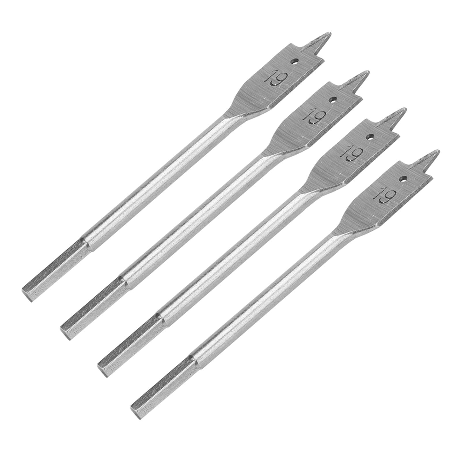

4Pcs Spade Drill Bit Set Paddle Flat Bit HighCarbon Steel Woodworking Hand Tools Hardware 19mm