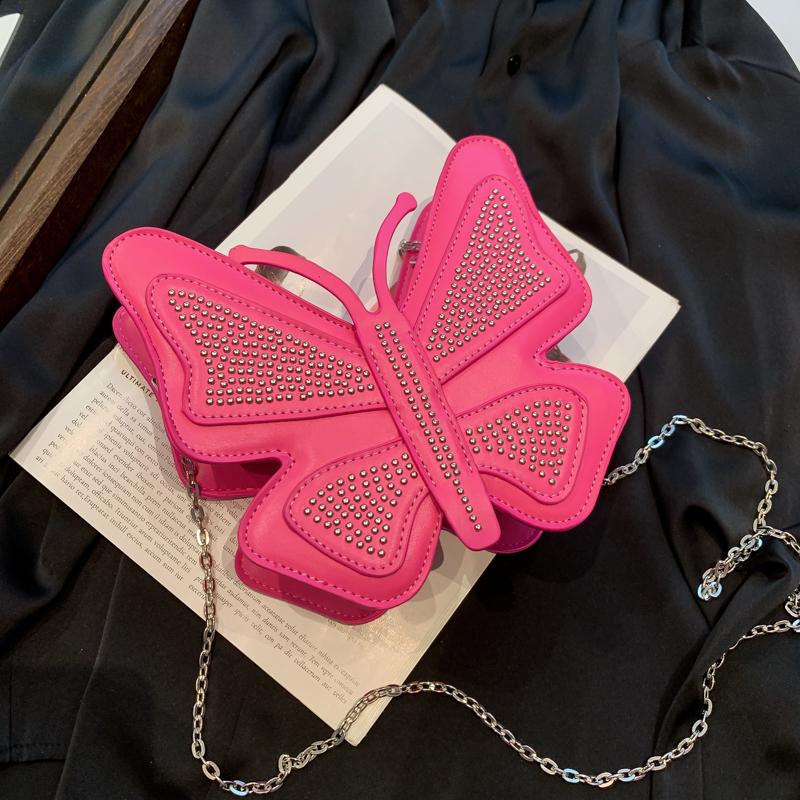 

Женская сумка в форме бабочки, сумка через плечо, новая индивидуальная женская сумка и кошелек в стиле ретро, дизайнерская сумка через плечо с цепочкой, маленький клатч