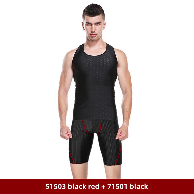 Herren Schnelltrocknende Wasserdichte Badehose - Enganliegende Fünf-Punkt-Bademode