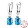 Oval Cut Genuine Natural Yellow Citrine 925 Sterling Silver Stud Earrings for Women Fashion Gemstone Jewelry