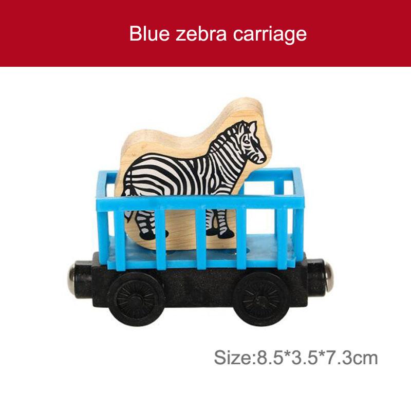 Wooden Magnetic Train Car Locomotive Toy Wood Railway Car Accessories Toys for Kids Gifts Fit Wood Biro Thomas Tracks