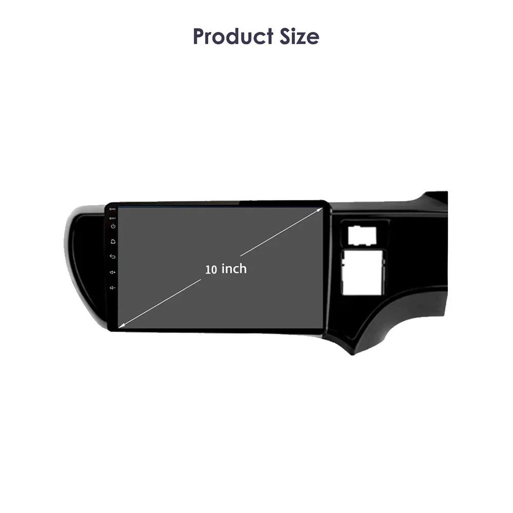 Wireless CarPlay Touch Screen Stereo Android 14 For Toyota Aqua 2011-2017 Car Radio Multimedia Navigation Touch Head Unit Screen