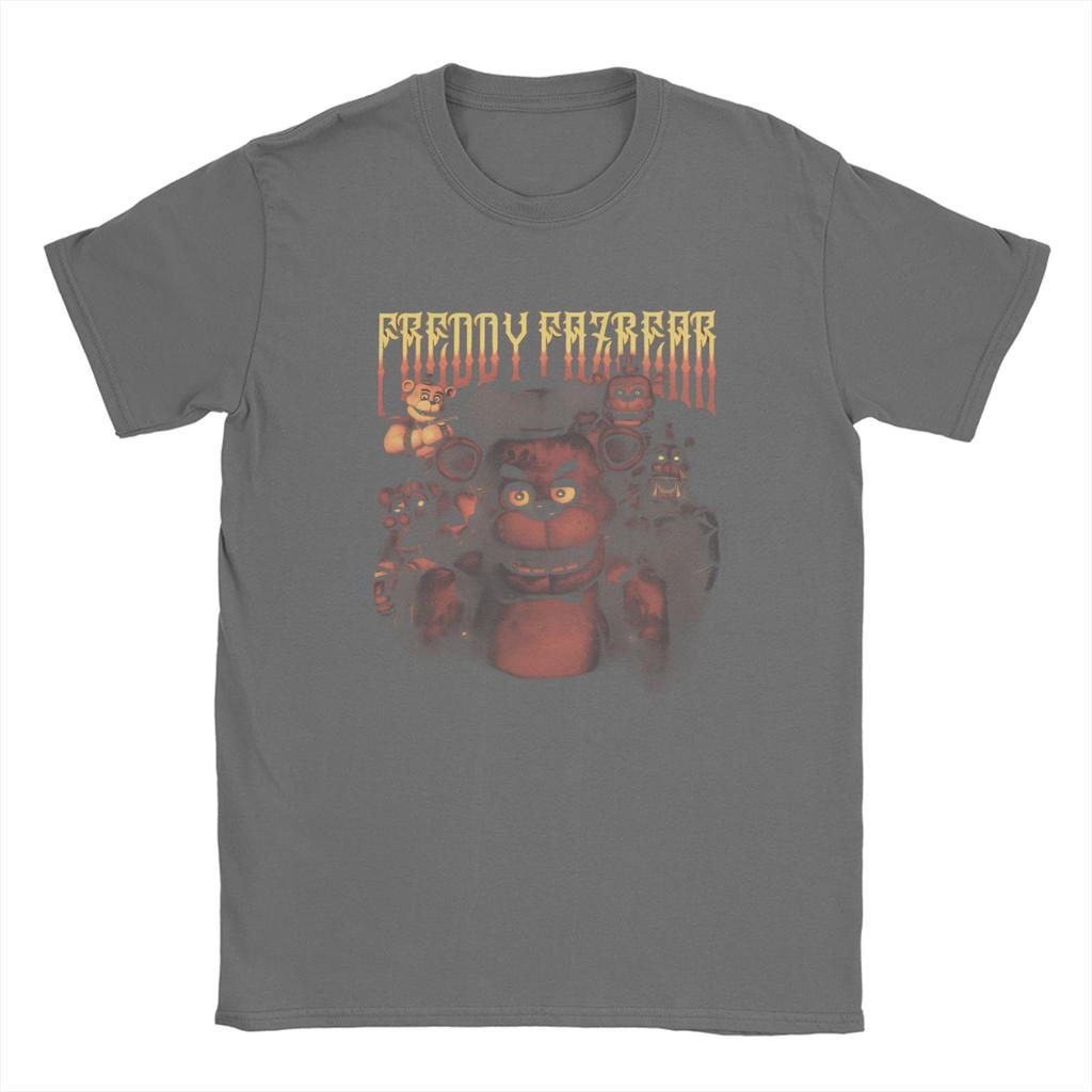 FNAF At Freddys T Shirt for Men 100 Cotton Novelty TShirts Crewneck Tee Shirt Short Sleeve Clothes 4XL 5XL