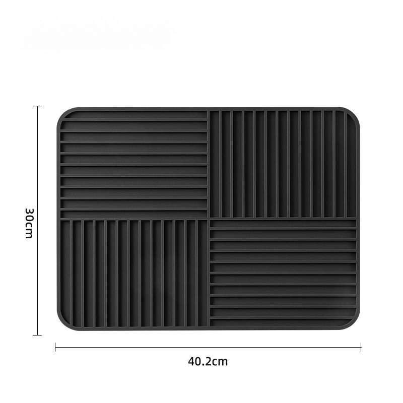 Silicone Thickened Insulated Drain Pad Kitchen Protective Countertop Anti-Slip High-Temperature Anti-Scalding Pad
