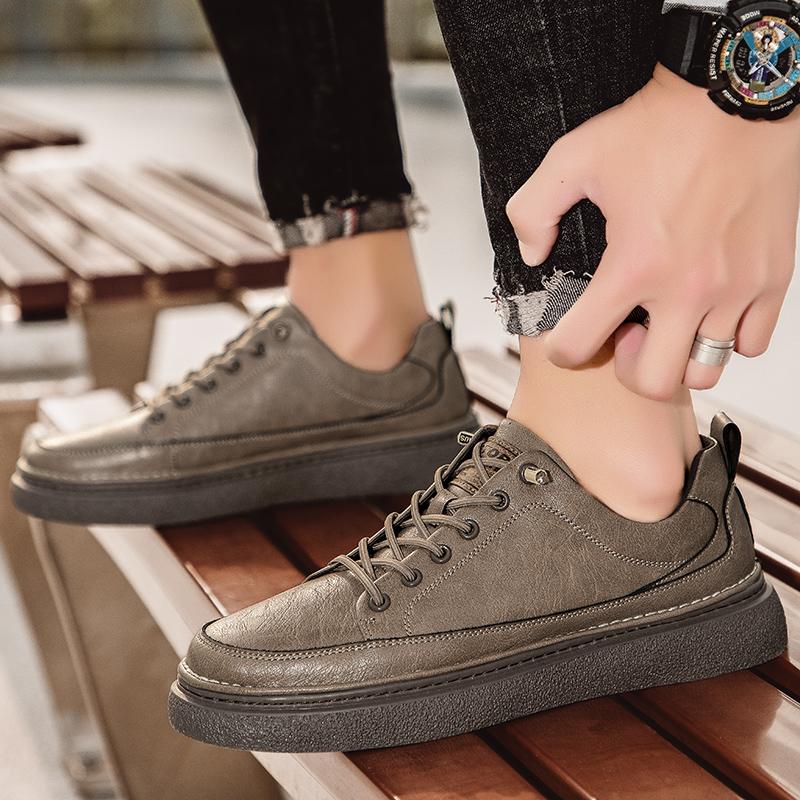 2024 мода новое поступление мужская повседневная обувь высокое качество шнуровка скейт — фото 7