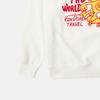 Vans Cartoon Print Loose Fit Crew Neck Long Sleeve Sweatshirt Kids tops Oatmeal VN000KJ4FS8