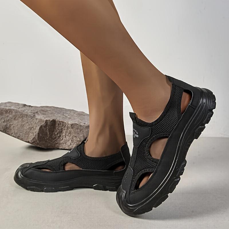 Men'S Casual Street Sandals Solid Color Round Toe Sandals Non-slip Design for Hiking, Outdoor Activities and Daily Wear