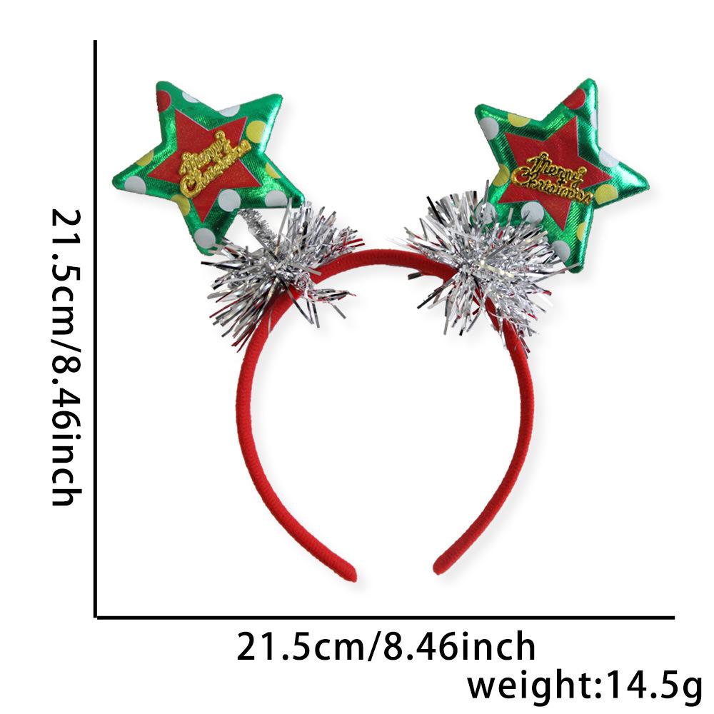 Christmas Tree Hairhoop Glittering Festive Holiday Headwear Gold Glitter Headband Festive Christmas Headbands For Christmas