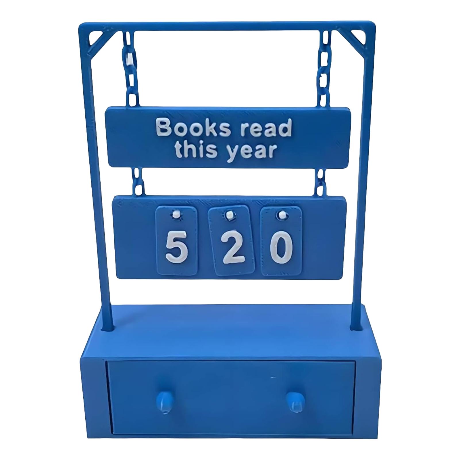 

Hanging Book Counter with 30 Number Tags Counting Tool for Shelf Storage Organization Compact Size for Home Office Library Use with 30 tags синий