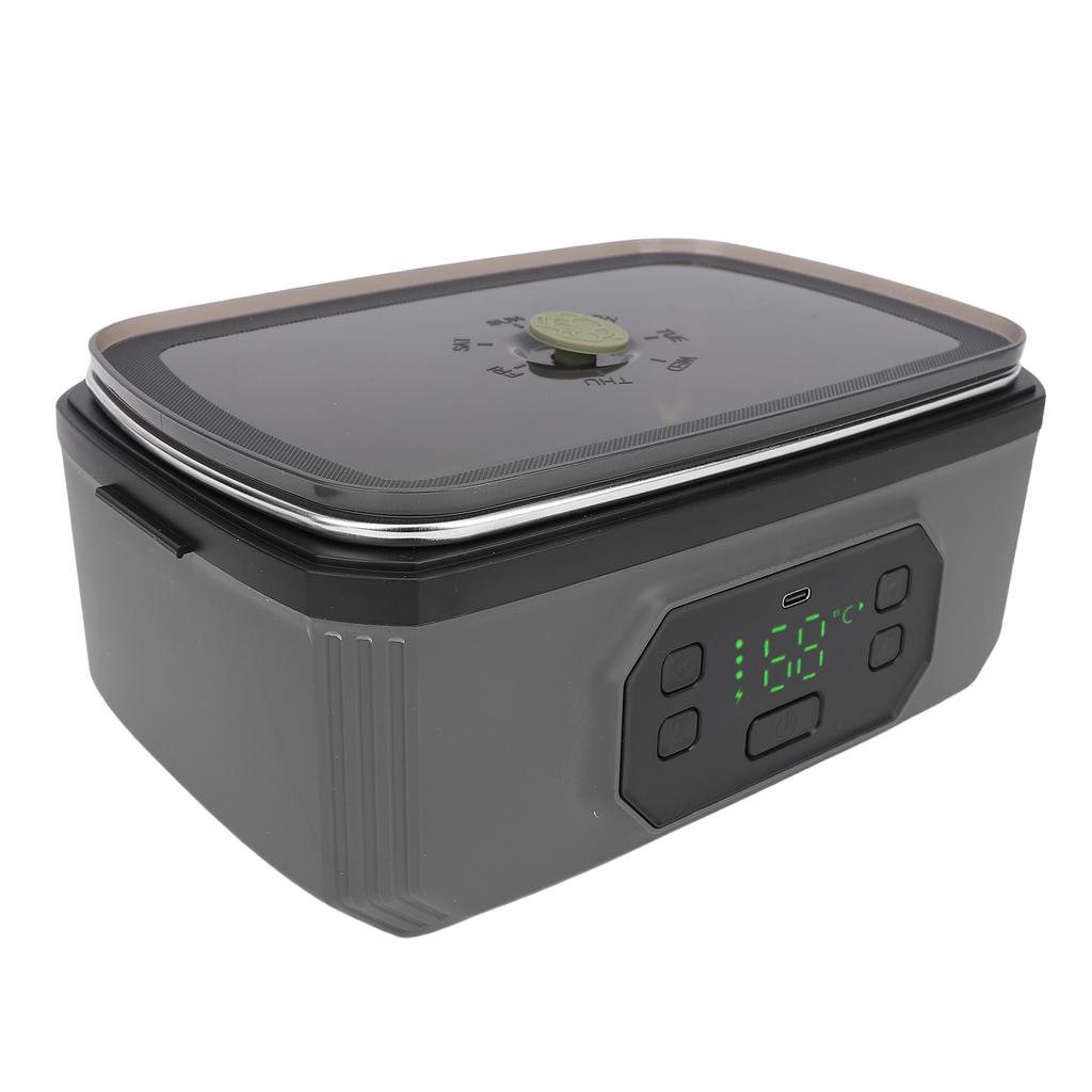 Electric Lunch Box Rechargeable Cordless Large Capacity Fast Heating Portable Lunch Warmer 1600ML (24000mah Battery)