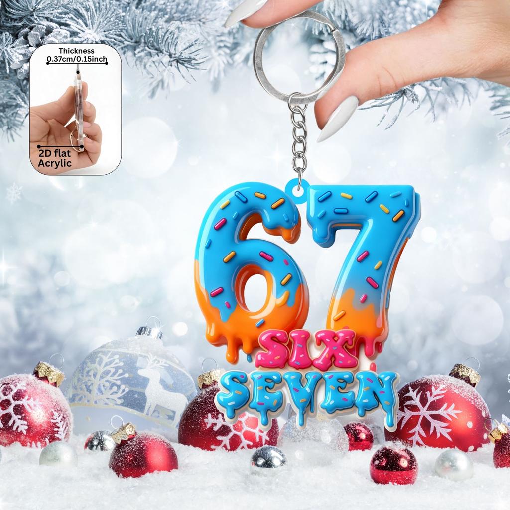 2D flat acrylic keychain - multiple colors available, perfect for backpack decoration and car key pendant