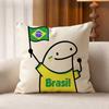 BBrazil FFlag Cotton Linen Square Pillow Covers Home Decor Gifts