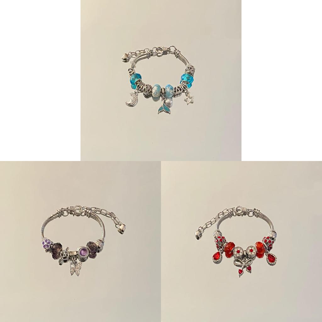 Fashion Charm Butterfly Heart Pendant Bracelet For Women Men Diy Beaded Jewelry