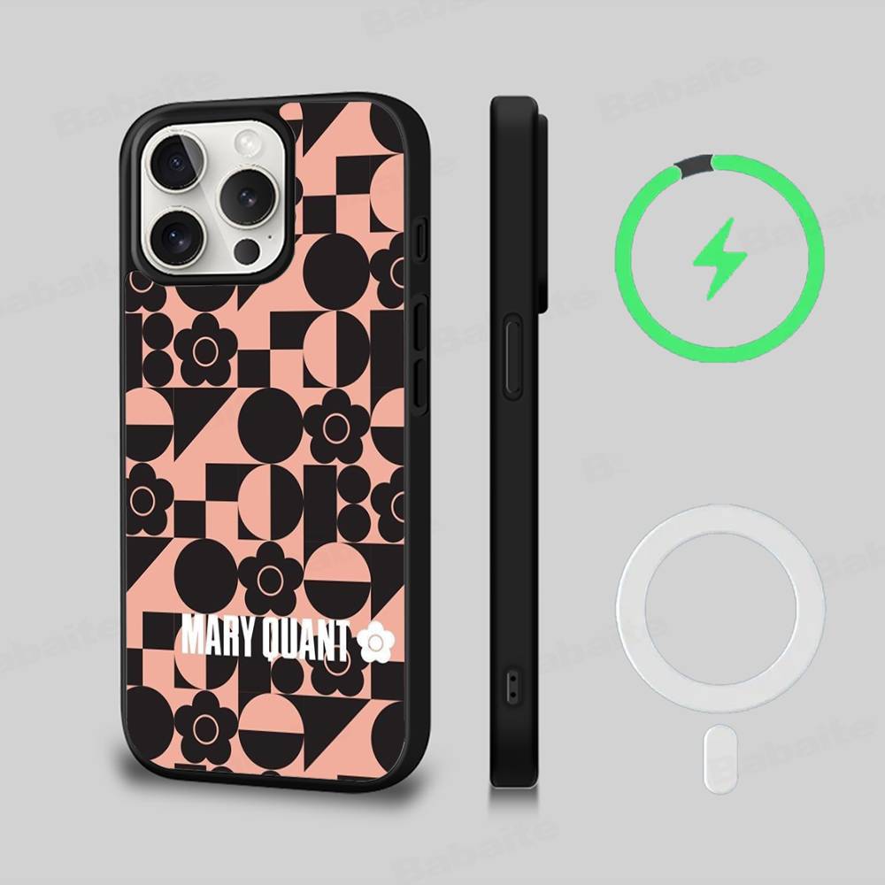 Fashion M-Mary-Q-Quants Phone Case For iPhone 17 Air 16 15 14 13 12 11 Pro Max Plus For Magsafe Wireless Charge Cover