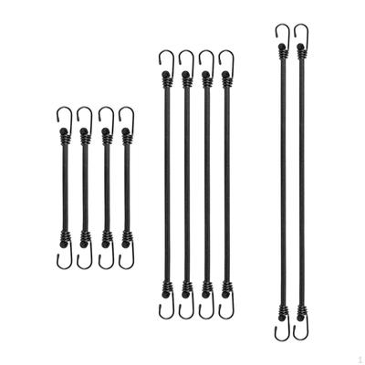 10 Stuks Elastische Koorden met Haken Touwen Slijtvastheid Sjorbanden voor Kamperen Vrachtwagens