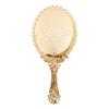 Rose Gold Portable Vintage Makeup Mirror Hand Hold Oval Round Mirror Noble Restore Ancient Ways Court Mirror Beauty Tool