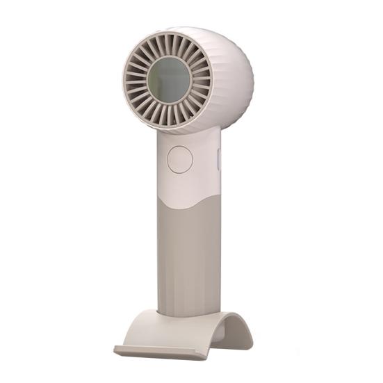 Handheld Fan Wind-Concentrating Turbine Blade Design Adjustable 3-Speed Cooling Fan Portable Lightweight Desktop Fan with Phone Stand Base жёлтый