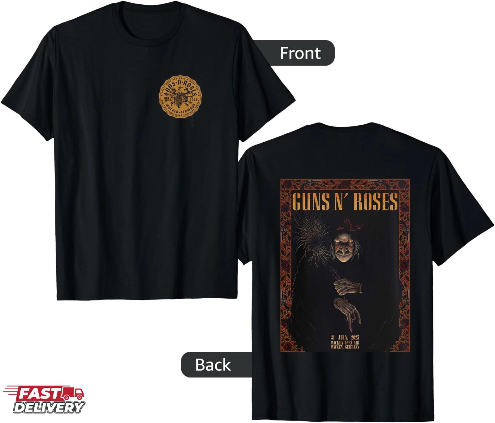 

Guns N Roses Wacken Tour 2025 T-Shirt Mens Womens Tees Top, Family Fans Tee, Gift for Fans S