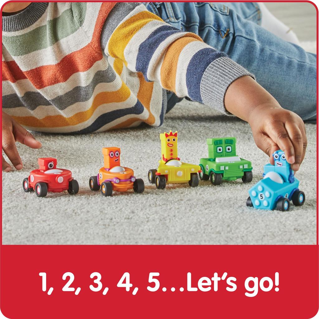 Numberblocks Mini Numberblocks Character Authentic Vehicles, Cars, 5-Pack, 95405,