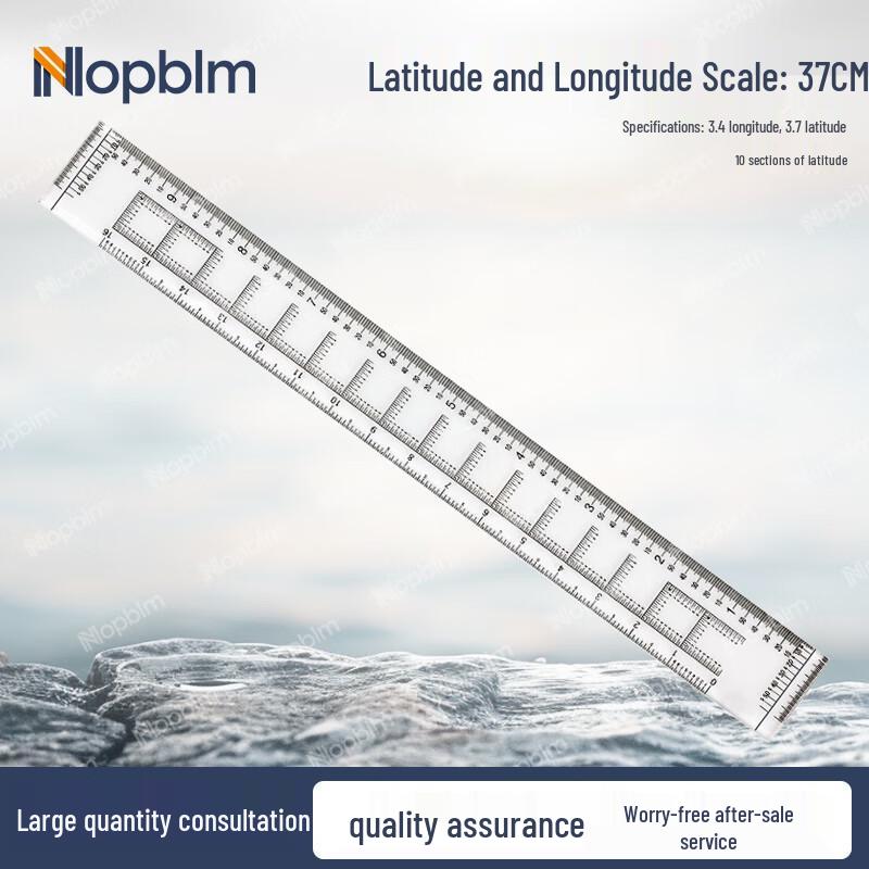 NOPBLM Latitude and Longitude Map Scale Ruler