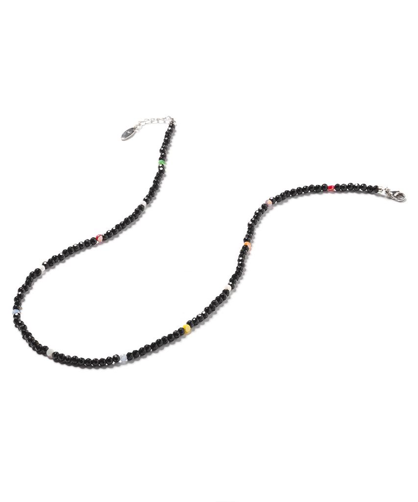 Polalita Black Candy Color Point Necklace (Plt-Nl-016_Bk)