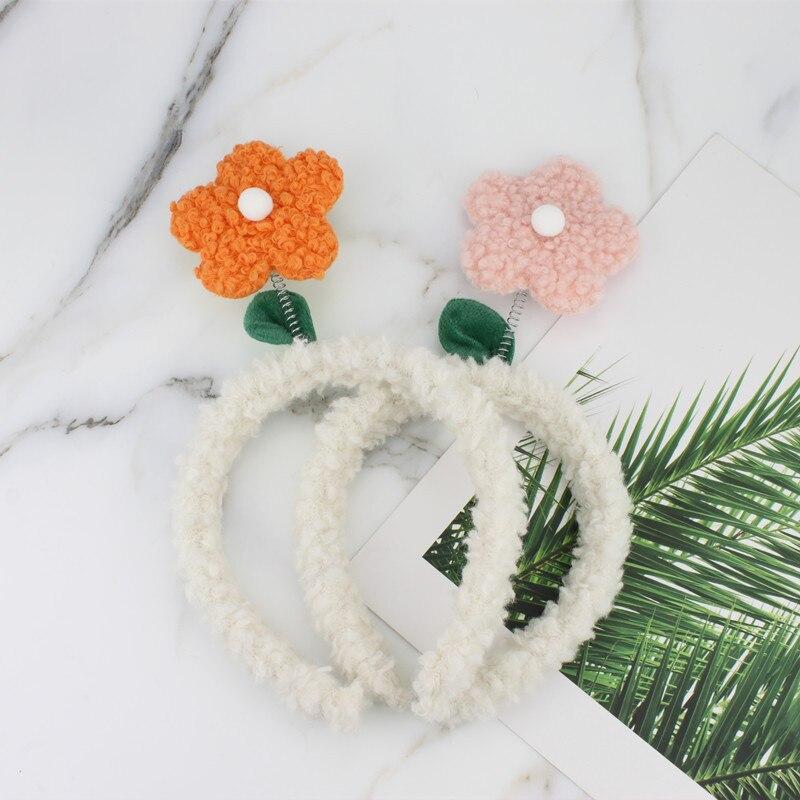 Drăguț din pluș, floare de soare, cu cârlige, bentiță pentru păr pentru copii, care se spală pe față, kawaii, bentiță pentru cap, accesorii pentru păr pentru fete, pentru copii
