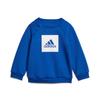 adidas Crawlers Fleece Lined, Warm And Comfortable, Round Neck With Logo Print Royal Blue/White/Medium Heather Gray GD3928