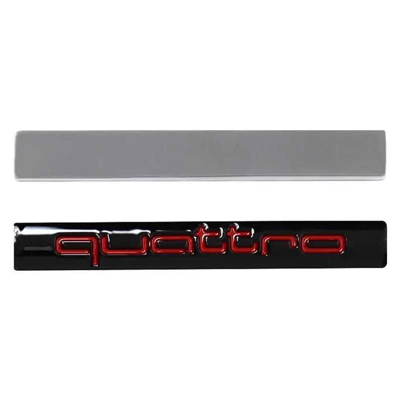 Car Styling Side Decals for Hot Quattro Logo S5 RS6 RS7 A3 A4 A8 Q3 S3 S7 S6 A6 ABS Badge Rear Trunk Emblem Sticker Accessories