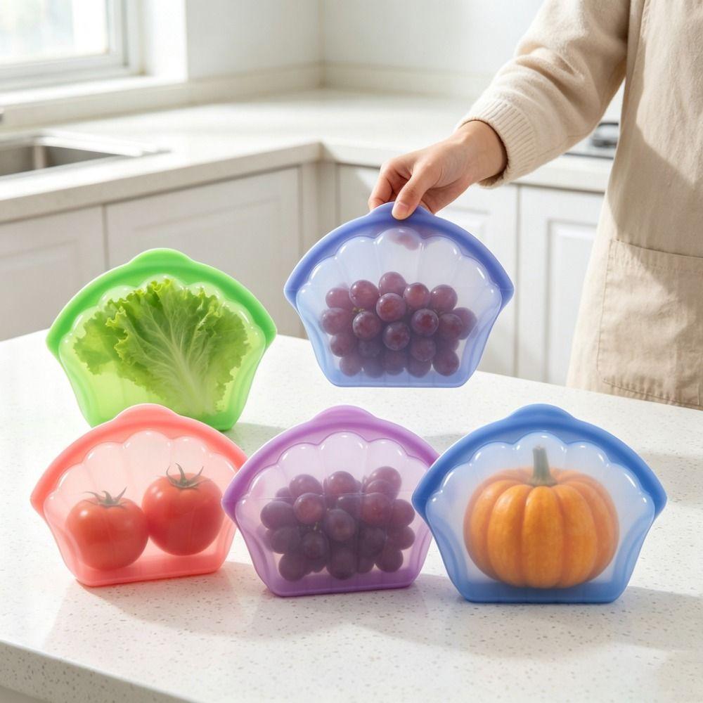 Shell Shape Fresh Keeping Bag Food Grade Food Packaging Bag Simple Freezer Bag  for Kitchen