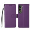 For Vivo Y400 5G Case RFID Blocking 3 Card Slots PU Leather Phone Cover with Wrist Strap