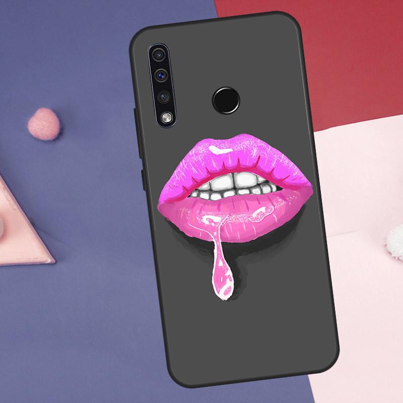 Sexy Red Lips Case For Huawei Nova 12s 12i 11i 8i 7i Y73 Y70 Y90 Y60 Y72 Y61 Y91 9 10 SE P40 Lite P30 Pro