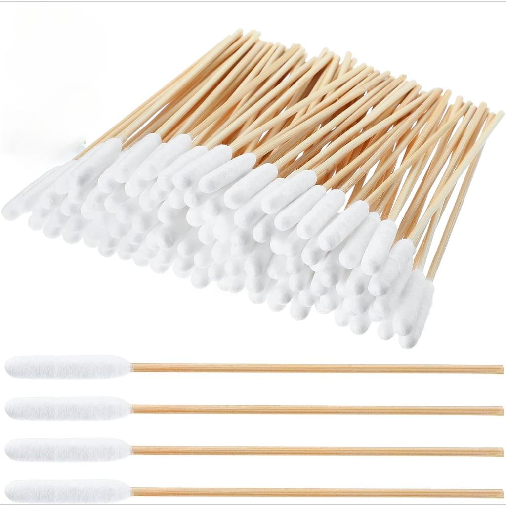 Eyxformula Dog Ear Cleaning Swabs Professional 12cm/4.72 Inch Bamboo Sticks Long Cotton Swabs with Extra Long Cotton Solution for Dog Ear Cleaning
