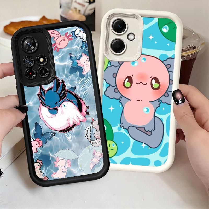 Phone Case for Xiaomi Redmi Note 15 14 13 Pro Plus Axolotl Cartoon Cute Shell 12S 11 11S 11T 5G 14S Soft Silicone Funda