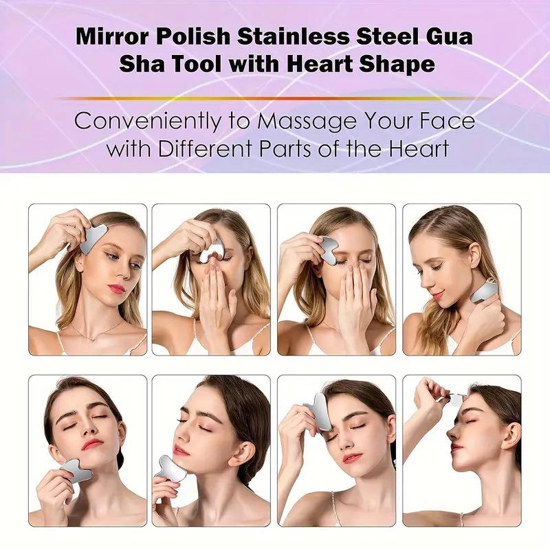 Stainless Steel Gua Sha Scraper: Face & Body Muscle Relief Tool