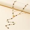 Trendy Black Glass Bead Necklace Infused with Colorful Details Decoration for Professional and Styles Enthusiasts