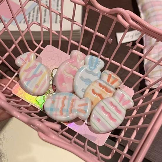 4Pcs Hairpin Cream Macaron Color Snapper Fish Shape Hair Clips Gentle Hold No