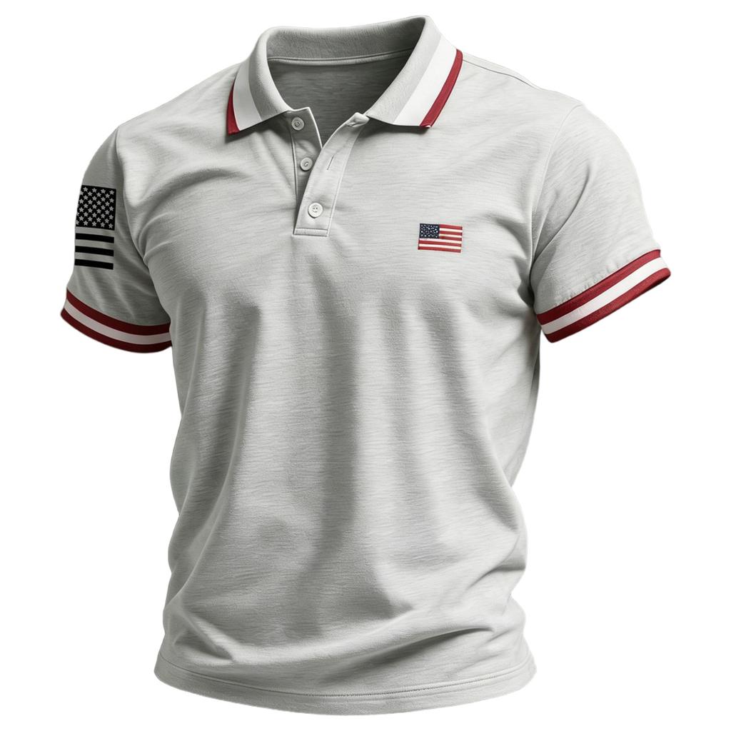 Men's Summer Print Short Sleeve Lapel Shirt Men's Casual Fashion Shirt