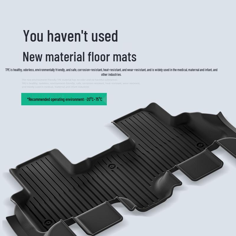 Tesla Model YL TPE Floor Mats with Full Coverage & Threshold Protection