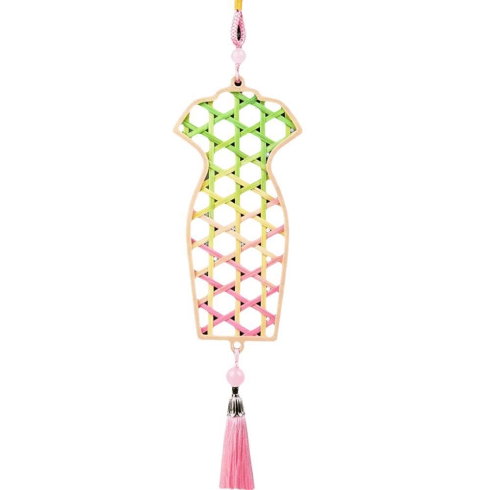 Zongzi Bamboo Pendant Material Kit Handmade Wind Chime Kit Courtyard Decor