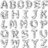 Copper 26 Letter A-Z Alphabet Charm Beads Fit Original Bangle Bracelet Necklace Pendant Jewelry Accessories Making