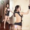 Open Breast Backless Bodycon Mini Dress Sexy Women Cupless Stretchy Sleeveless See Through Lingerie Oil Glossy Shiny Clubwear