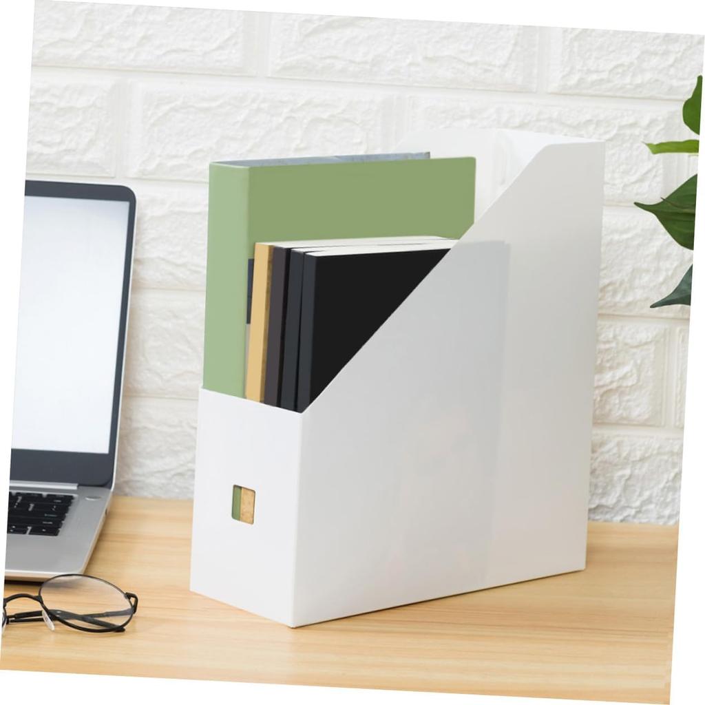3Pcs Plastic File Document Box Storage Organizer Magazine Holder Vertical for Office