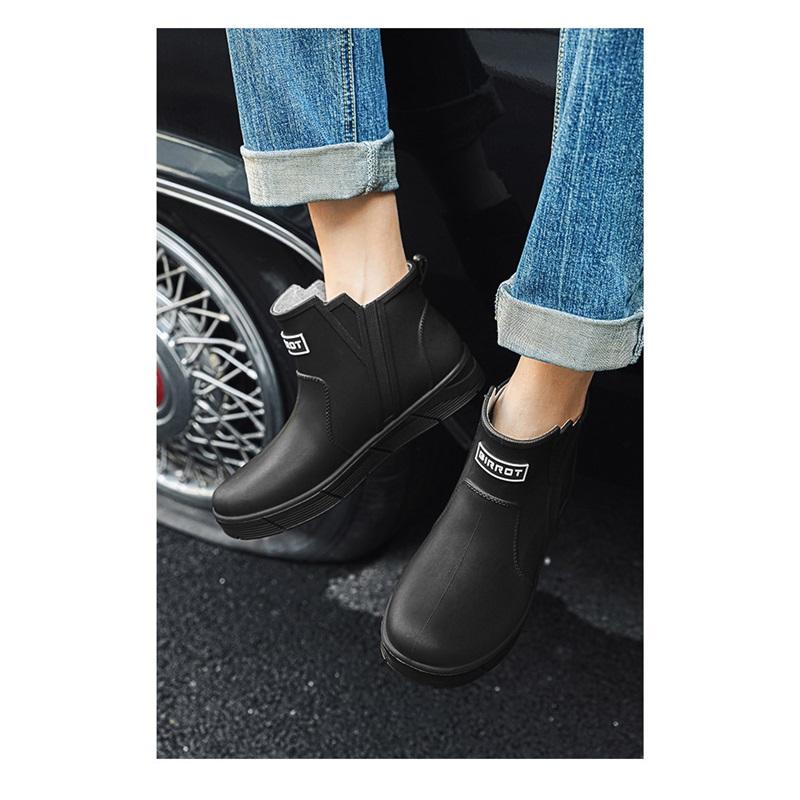 Men's Outdoor Fashion Low Cut Anti Slip Waterproof Shoes Rain Boots