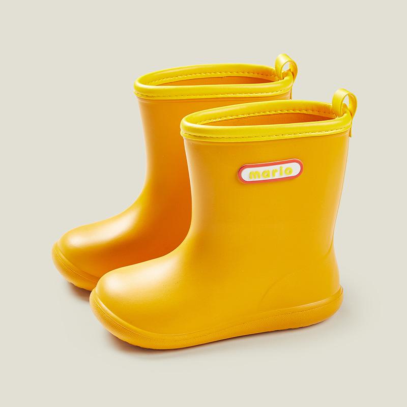 Happy Mary Children's Rain Shoes Boys Soft Sole Lightweight Children Boys and Girls Medium Rain Boots Children's Water Shoes
