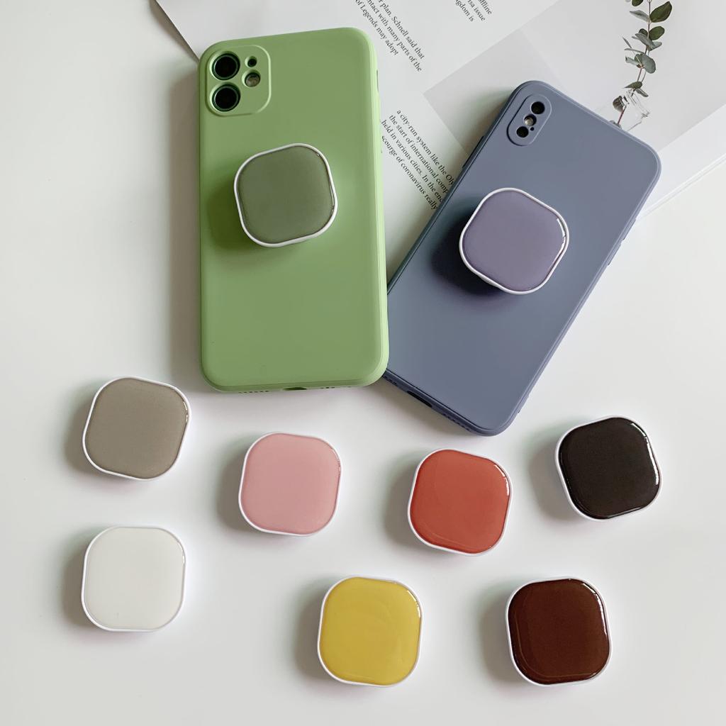 JCD Niedliche Quadratische Popping Sockets Grip Handyhalter Fingerringhalter Griptok Ständer Rückseite Abdeckung Clip Handyzubehör