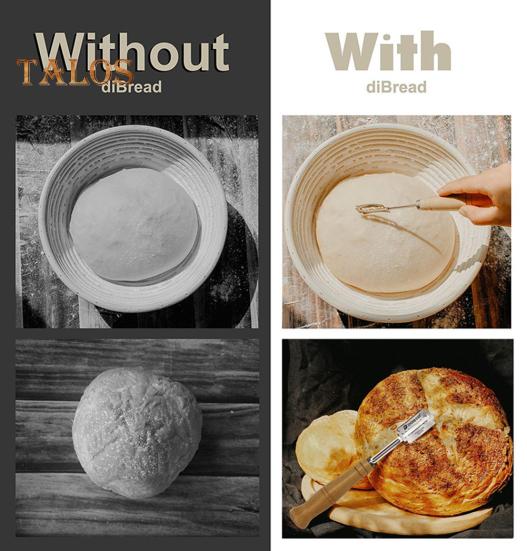 Talos Bread Bow Zakřivená bageta Kráječ těsta na francouzské toasty s 5 čepelí Pekařský nástroj