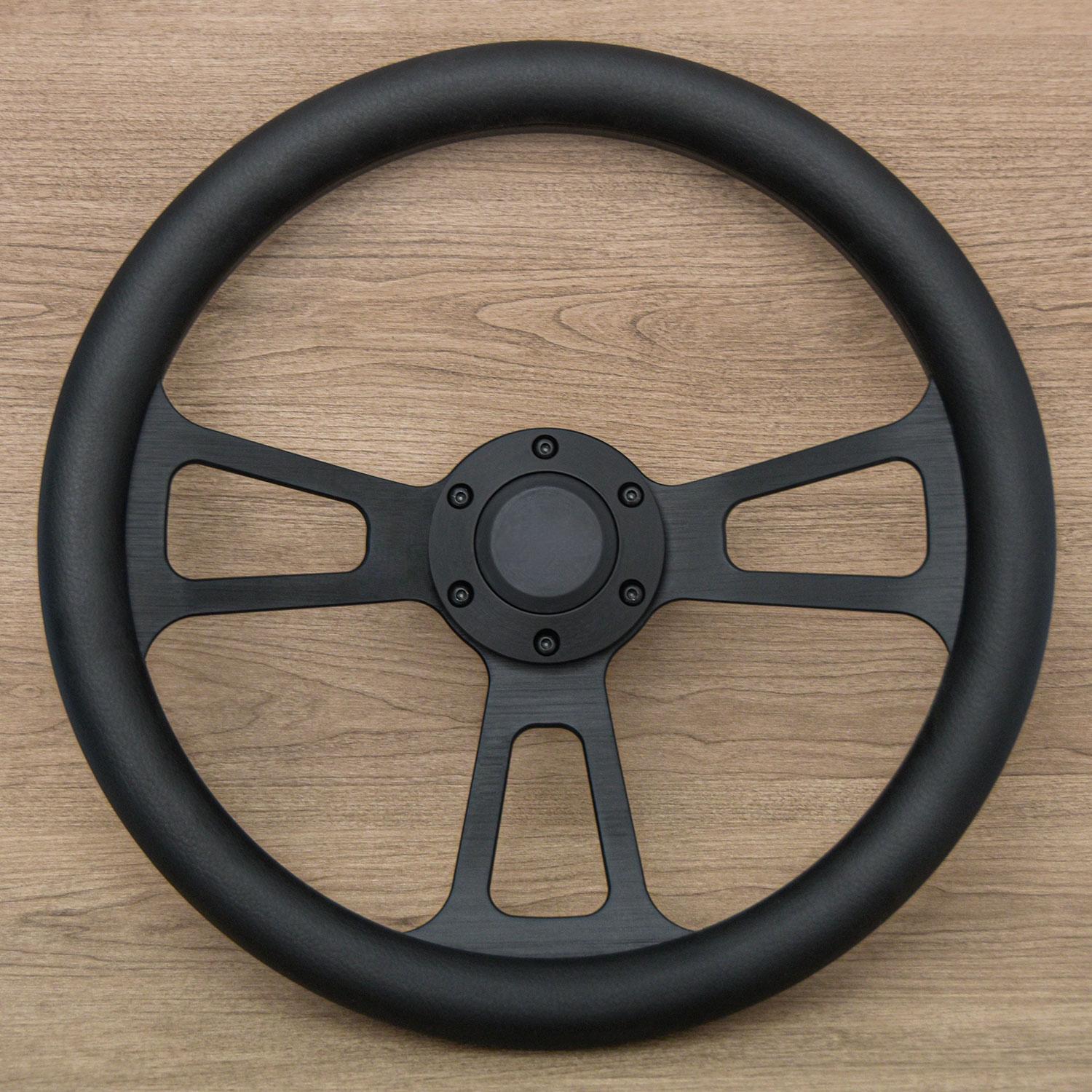 For Chevrolet Classi Leather Steering Wheel 14inch Universal Vintage Semi Truck Steering Wheel A